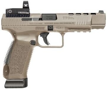 Canik TP9SFx 9mm Desert Tan Pistol with Vortex Venom 6 MOA Red Dot