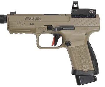 Canik TP9 Elite Combat 9mm Flat Dark Earth Pistol w/ Threaded Barrel and Vortex Venom
