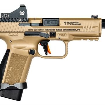 Canik TP9 Elite Combat FDE 9mm Pistol with Vortex Viper 6 MOA Red Dot Sight